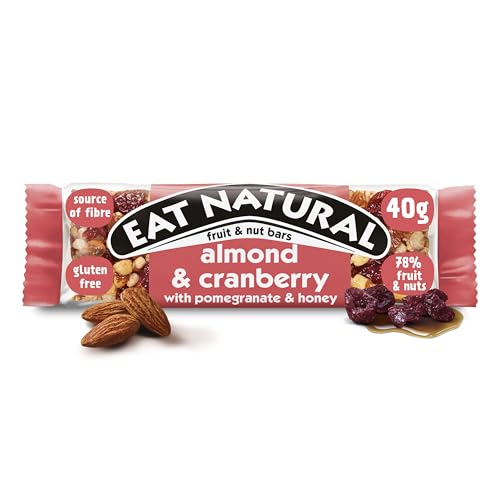 Eat Natural Fruit & Nut Bars Almond & Cranberry with Pomegranate & Honey Bars 12 x 40g