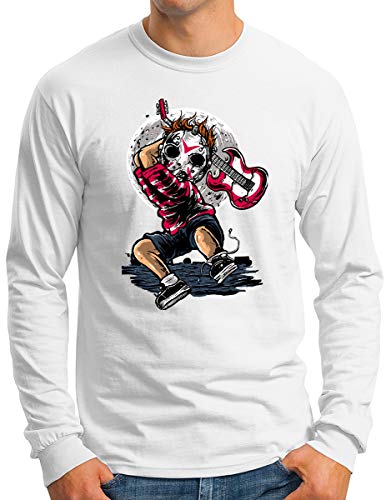 T-shirt manches longues homme motif horreur vendredi 13 blanc XL OM3®