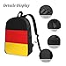 YQxwJL German flag print Shoulder Bookbags Lunch Bag and Pen Case 17 inches Backpack with Lunch Box, Cute Bookbag Set