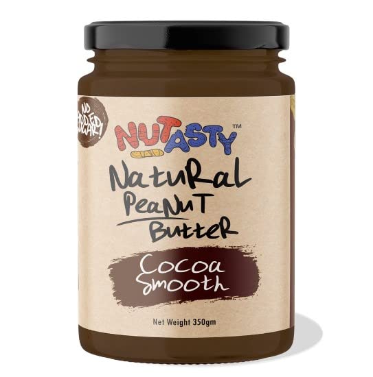 Nutasty Mantequilla de cacahuete natural (coco suave) 12.35oz. La mantequilla de maní se puede servir con pan, frutas, avena, ensalada