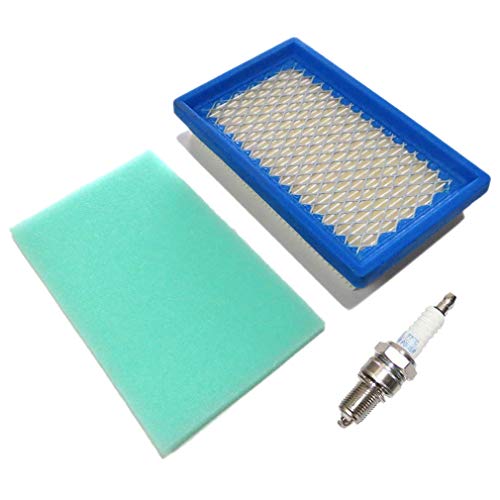 AISEN Filtre à air pré-filtre avec bougie d'allumage, compatible avec tondeuse à gazon Einhell RPM 51S GM 51-Z BG-PM51S.