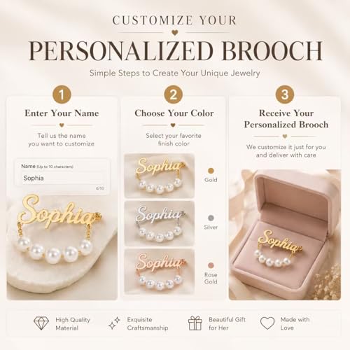 Image of Custom Name Lapel Pin Personalized Script Brooch for Women Men, Customizable Name Badge Elegant Cursive Letter Pin, Minimalist Jewelry Gift for Wedding Birthday Anniversary