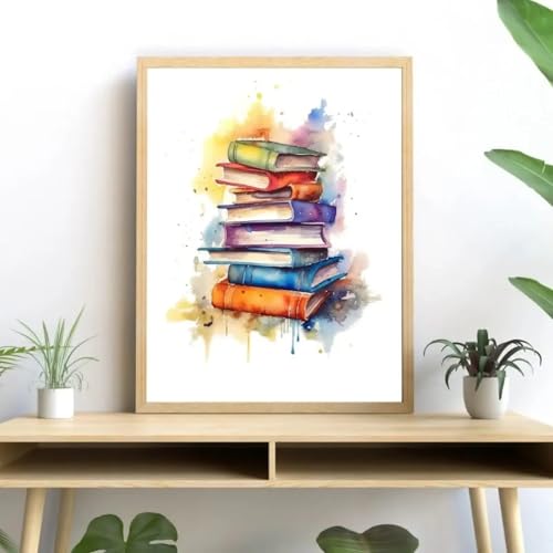 Affiche aquarelle vintage machine et horloge toile 70x100cm