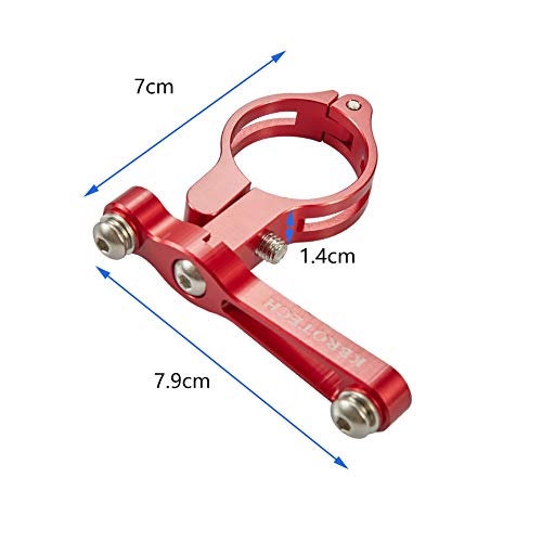 Kbrotech Bicycle Water Bottle Cage Holder Mount Adapter Adjustable Compatible Bike Handlebar Seatpost Fork Ultra Strong 7075 Aluminum Alloy CNC Machined (Sigle red) - Thumbnail 5