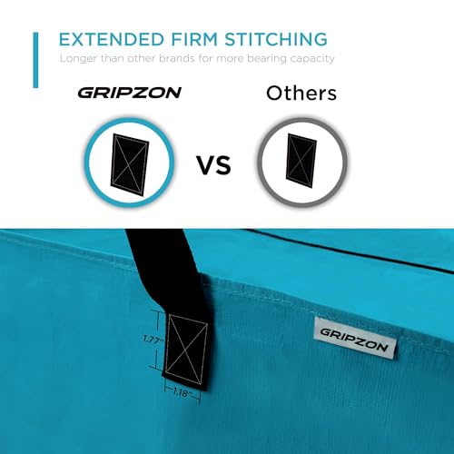 6 Pack Extra Large Moving Bags with Zippers, Backpack Straps & Reinforced Handles, Heavy Duty Storage Bags for Clothes, Moving, Space Saving, Blue