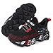 Uerymit Kids Shoes Fashion Casual Non Slip Boys Tennis Shoes Running Gym Golf Athletic Sneakers for Boys Girls Black Red Little Kid Size 13, 1 Pair