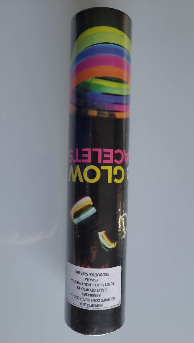 STARLIGHT - BRACCIALETTI LUMINOSI MONOCOLORE GIALLI - TUBO DA 100 PEZZI