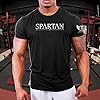 GYMTIER Spartan Forged - Spartan - Men's Gym T-Shirt Bodybuilding Training Workout Lifting Top Clothing, Black, 5XL #3
