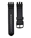 21mm TIMEWHEEL Black Resin Replacement Watch Band for Swatch Irony Nabab & Irony Scuba 200 Watch