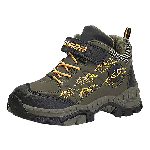 Kids Hiking Boots Toddler Girls Boys Winter Thick Warm Shoes Anti-Collision Non-Slip Athletic Outdoor Trekking Boots