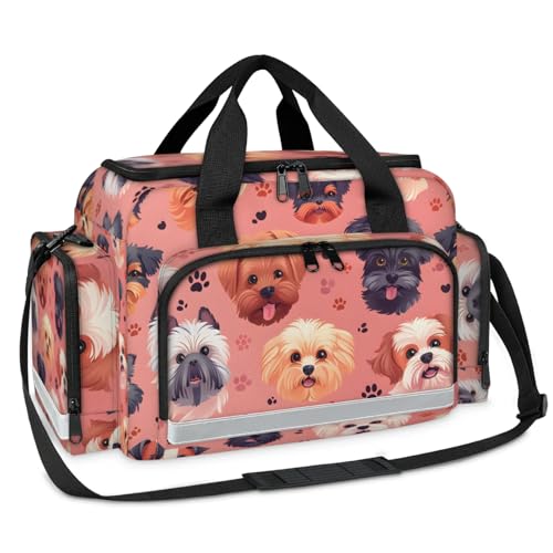 GzLeyigou First Aid Bags Empty, Therapy Dog Emergency Bag First Aid Kit Multiple Compartment Kit Carrier On Call Trauma Bag For Paramedics Emergency Medical Supplies Kit