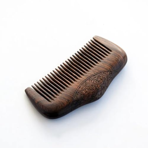 Peigne en bois de santal de poche 10,2 cm pour retouches coiffure et soin du matin