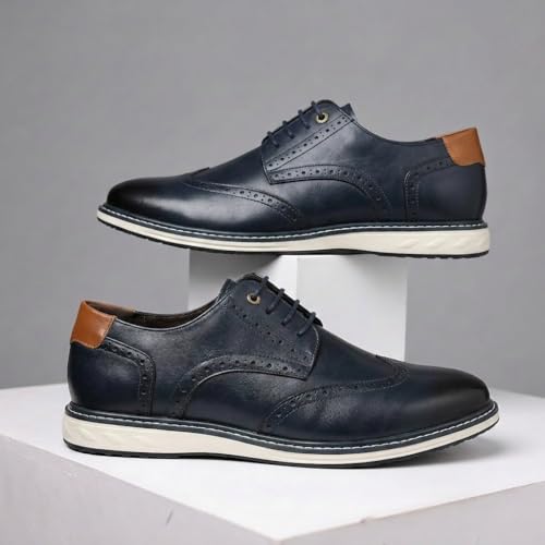 Image of Coramtty Men Casual Arch Support Oxford Shoes Formal Sneakers