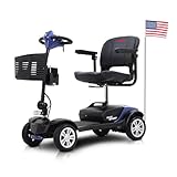 Mobility Scooters for Seniors & Adults 400lbs Capacity 4 Wheel Foldable Powered Mobility Scooter for Elderly for Travel, Lightweight All Terrain Mobility Scooter with Lights and Basket (Blue) -  generic.com