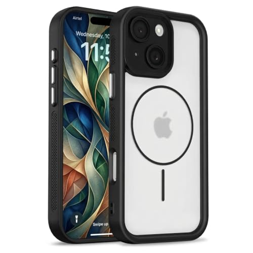 Image of Enflamo Back Cover Case for iPhone 14 Plus Polycarbonate Matte | Ultra Hybrid | Lens Protection & Raised Edges (Black)