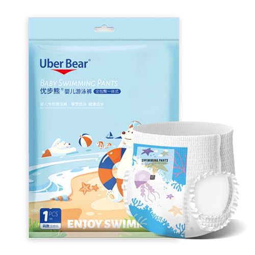 SKY-TOUCH 5pcs Disposable Swim Diapers 10-14kg Individually packaged Gap-Free Baby Swimming Pants Premium Eco Baby Nappies Leak Protection Size XL