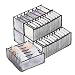 6 Stück Unterwäsche Schubladen Organizer Set, Waschbare Faltbare Schubladen Schrank Organizer, für Schubladen mit Großer Kapazität zur Aufbewahrung von Unterwäsche, Socken, BHs und Krawatten