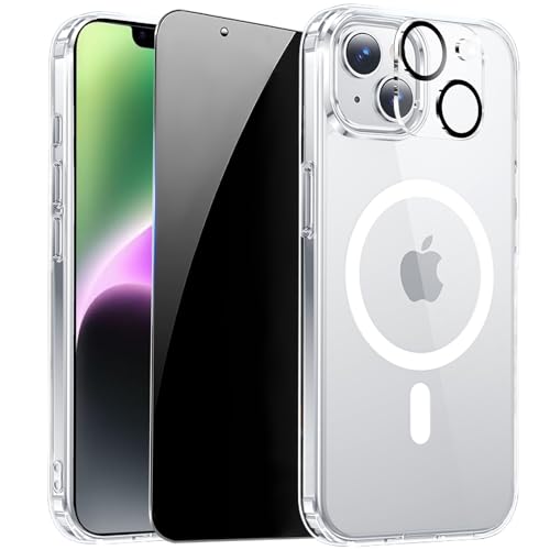 Image of for iPhone 14 Plus Case Clear with Privacy Screen Protector