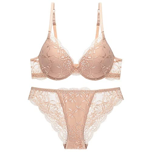 Sencylife Ensemble de Soutiens-Gorge Sexy pour Femme avec Soutien-Gorge Push-up rembourré à Armatures, Nude, 100C