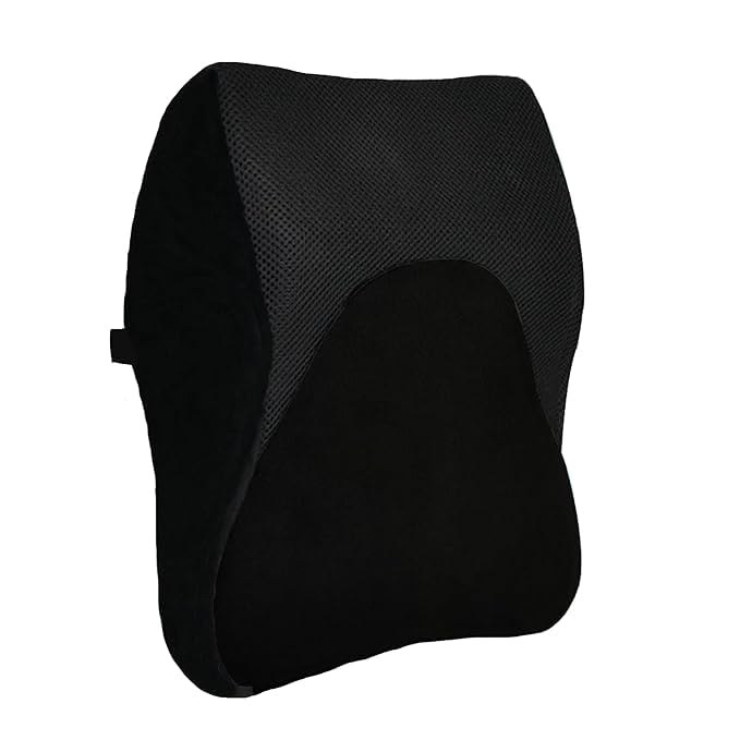 Billebon Back Support for Office Chair | Car Back Rest | Memory Foam Car Seat Back Support, Orthopedic Lumbar Back Rest for Back Pain Relief - Back Pillow for Sitting (Black)-picture-29