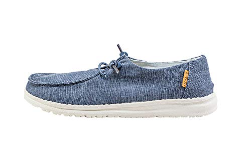 Hey Dude Women's Wendy Chambray Navy White, Size 9