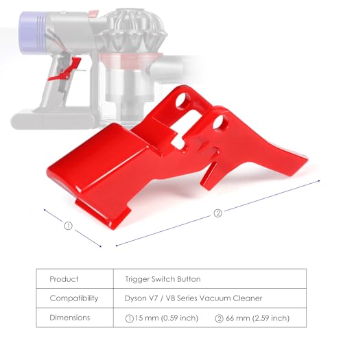 Trigger Switch Button Replacement for Dyson V7 V8 SV10 SV11 Vacuum Cleaner, Strong Red Power Switch Button Repair Accessories by WYWY.Wide - Image 6