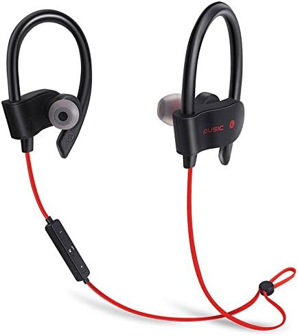 Bluetooth Headphones Gvozd, Wireless Sweatproof Noise Isolating Earbuds, Waterproof IPX7, HD Sound with Bass, Microphone, Soft Silicone Earhooks, For Sport Running Gym Yoga Fitness Traveling