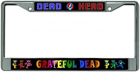 Grateful Dead - Dead Head Chrome License Plate Frame