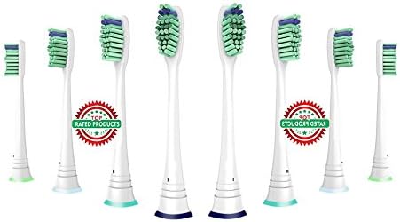 Premium Toothbrush Heads-Replacement for Philips Electric Tooth Brushes Dental ProResults, Platinum, EasyClean, DiamondClean, FlexCare, Gum Health Generic Model P HX 6014 (8 Count)