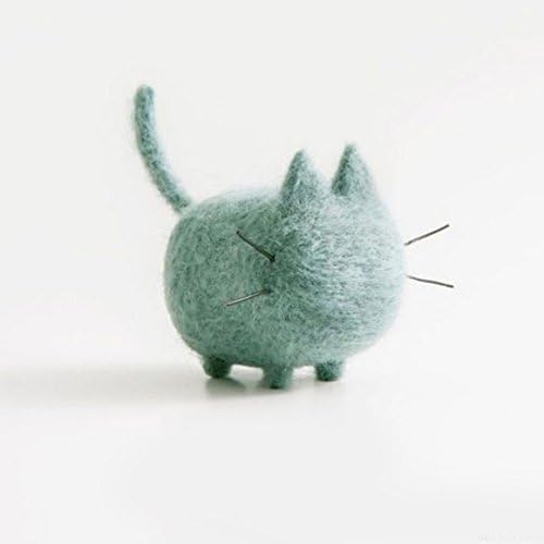 TALENTBABY - DIY Needle Felting Kit Needlecrafts Faceless Cat - Mint