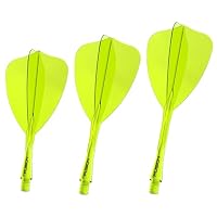 WINMAU Darts Fusion Integriertes Flug und Schaftsystem - Arrow Form und Design - Gelb Farbe, Medium Länge – Ansicht 6