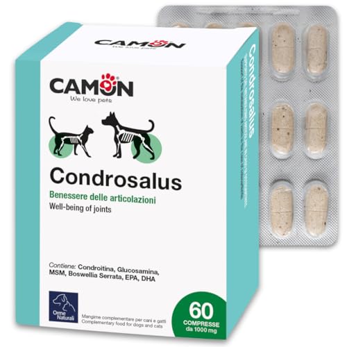 CAMON | Condrosalus Compresse, Alimento Complementare per Cani e Gatti per il Benessere delle Articolazioni, Previene Fenomeni Artrosici, 60 cpr