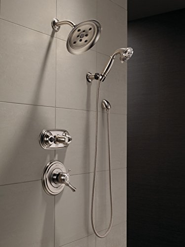 Image of Delta Faucet Cassidy 17 Series Dual-Function Shower Handle Valve Trim Kit, Chrome T17097 (Valve Not Included) (Pack of 3)
