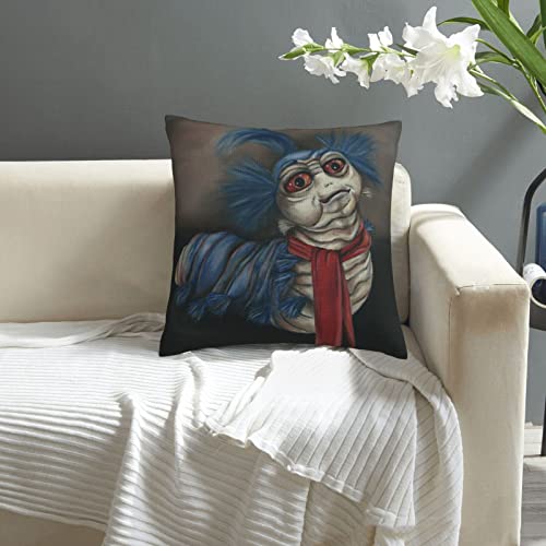 Ello Worm Classic Movie Throw Pillow Covers Halloween Pillowcases Horror Theme Party Decor Square Pillow Case For Horror Home Decor Living Room Bed Couch Car Cushion Cover 18"X18" #TOP3