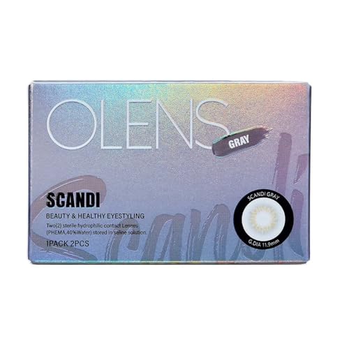 Image of OLENS Monthly Color Contact Lens - 1Month Coloured Contact Lens (Monthly Disposable / 2Pcs), Scandi Grey