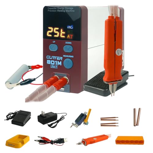 801M Battery Spot Welder 11.6 KW Capacitor Energy Storage Pulse Welding Machine, Mini Portable Spot Welding Equipmen