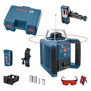 Bosch Professional Nivel láser giratorio GRL 300 HV (haz de luz roja, receptor láser LR 1, alcance hasta 300 m de diámetro, en maletín)