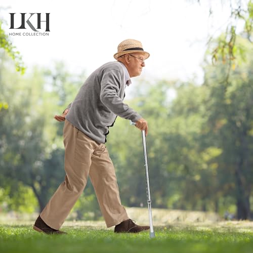 Lkh Walking Stick Lightweight 28-38 Inches Aluminum Walking Cane For Seniors & Adults – Adjustable Walking Stick With Comfortable Handle & Anti-Skid Base - 8