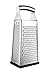 Spring Chef Professional Large Parmesan Cheese Grater, Stainless Steel Metal Box Grater with Handle, 4 Sided Handheld Kitchen Food Shredder for Cheese, Carrot, Veggie, Ginger, Potato - Dishwasher Safe