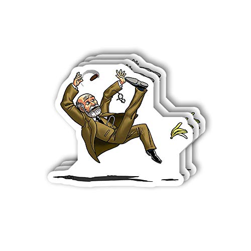 msgolbi 3 PCs Stickers Sigmund Freud Sticker for Laptop, Phone, Cars, Decal Vinyl