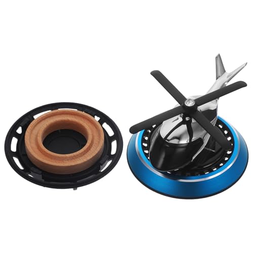 IMIKEYA ソーラー駆動ヘリコプター型車内アロマディフューザー 長持ち芳香剤 カーフレグランス インテリア装飾 車用空気清浄器 ダッシュボ