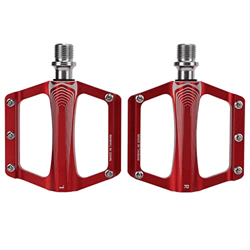 Bicycle Pedals Bike Pedals Bicycle Bearing Pedal Premium Aluminum Alloy Lightweight DU Bearing Non Slip Flat Pedals for Mountain Road Bikes 105x83mm 4.1x3.3in Pair of 2