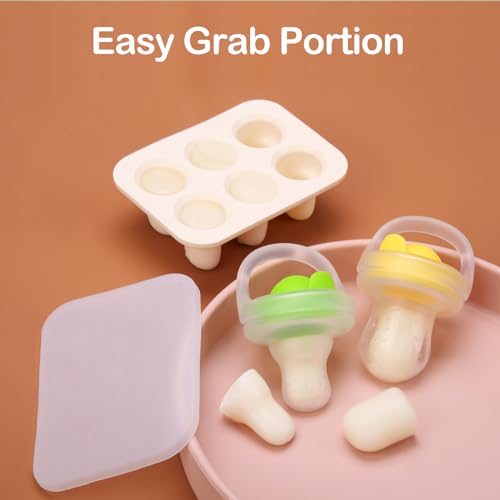 Molde de silicona para congelar alimentos bebé con tapa miniatura 6
