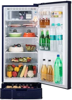 Image of LG 188 Litres Direct Cool Single Door Refrigerator (GL-D191KBPX.ABPZEBN, Blue Plumeria)