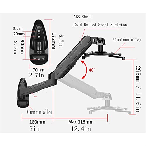 Soporte para proyector regulable con brazo telescópico para hogar y DJ profesional 2