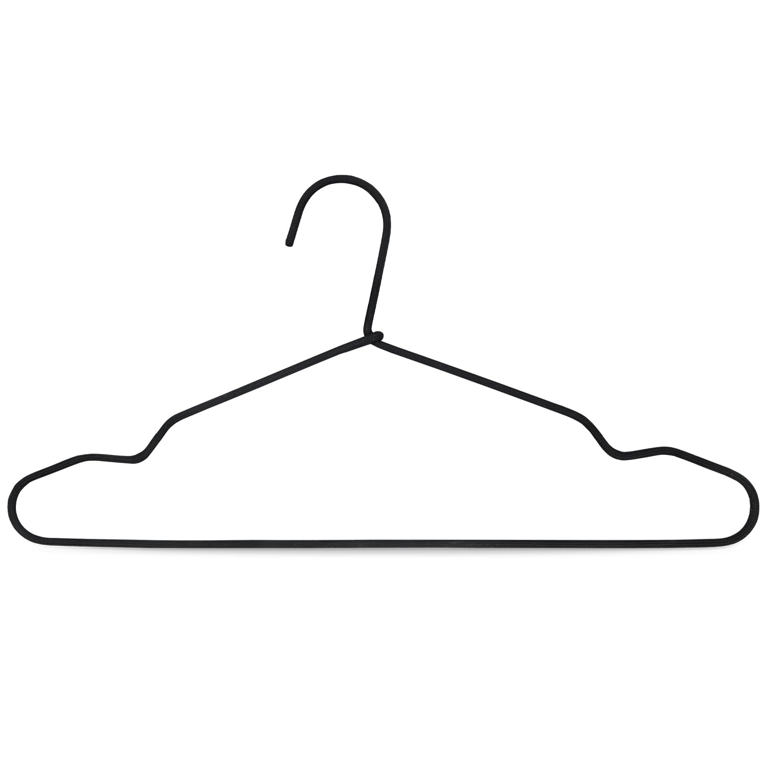 COM-FORT HOUSE | Perchas de Metal Negro | Antideslizantes y Resistentes | Ideal para Chaquetas, Pantalones, Blusas | Pack de 40