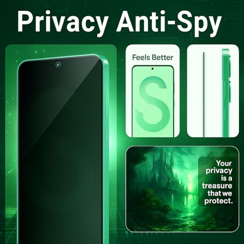 Image of Privacy Tempered Glass Screen Protector for Samsung S25 Ultra | Fingerprint Unlock Supported | Anti-Spy Privacy Filter | 9H Hardness | Full Coverage | Bubble-Free