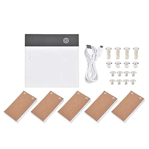 Kit de Flipbook, Tablero LED de dibujo a mano, Trazador de caja de luz LED, Tablero de tableta de luz LED ajustable con alimentación USB, Kit de inicio de Flipbook para libros con tapa(USB)