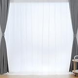 クモリ(Kumori) 省エネ カーテンライナー 夏涼しく 冬あったかい 冷暖房効率アップ 採光タイプ UVカット率62% 節電 取り付け簡単 フック付きで届いたらすぐ使える 長さを自由にカット可能 断熱カーテンライナー 窓 遮熱カーテン オールシーズン 夏冬兼用（約幅100cm×丈140cm 2枚入・クリア）