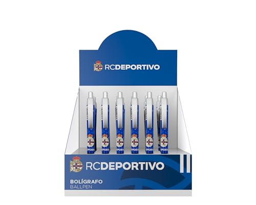 CYPBRANDS Deportivo de la Coruña, Bolígrafo, Basic, Boli, Escritura, Material Escolar, Color Azul, Producto Oficial
